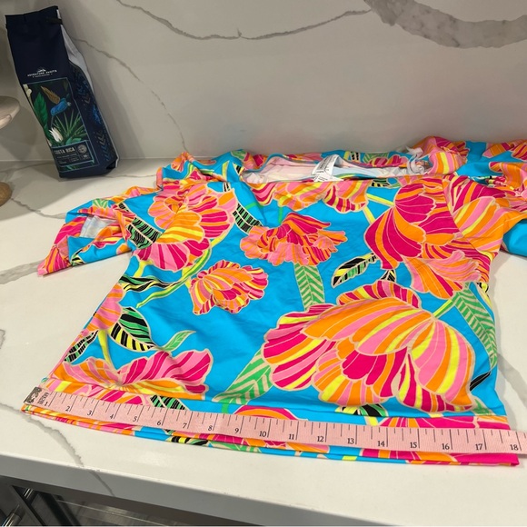 Trina Turk NWT Women's Poppy Cascading-Sleeve Tunic SWIM Cover-Up Large vacation - Picture 11 of 12